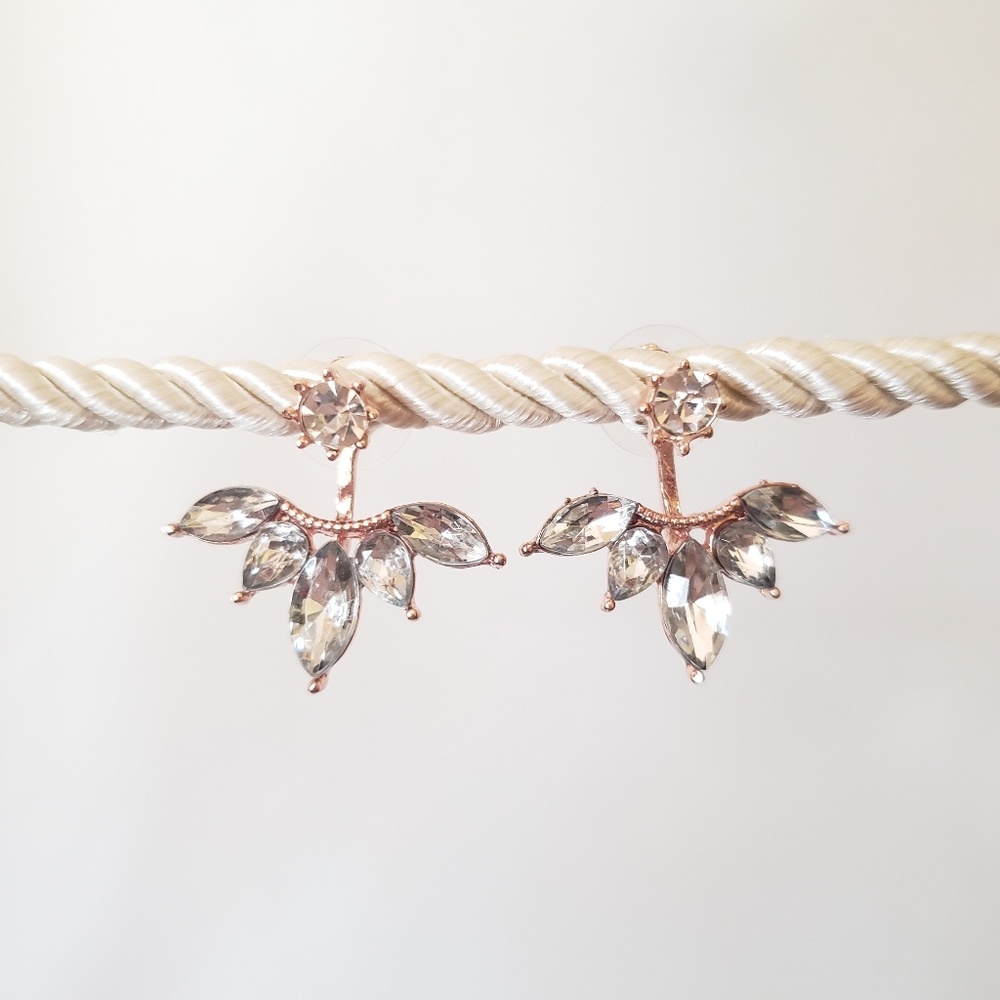 Rose gold hanger earrings